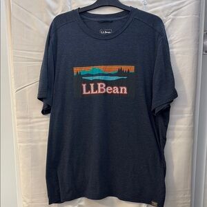 L.L. Bean Men's Dark Blue Scenic Graphic Tee
